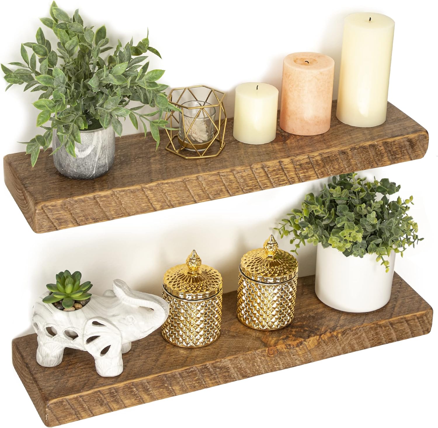 Mortice and Tenon Accent Farmhouse Floating Shelves Rough