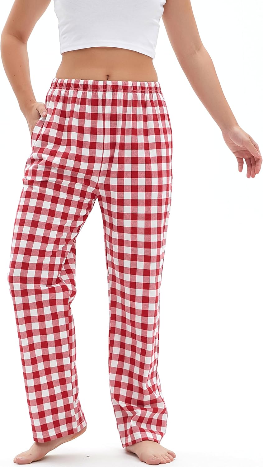 Magicmode Womens Pajama Pants Soft Cotton Sleep Lounge Pant Elastic Waist Pajama Bottoms