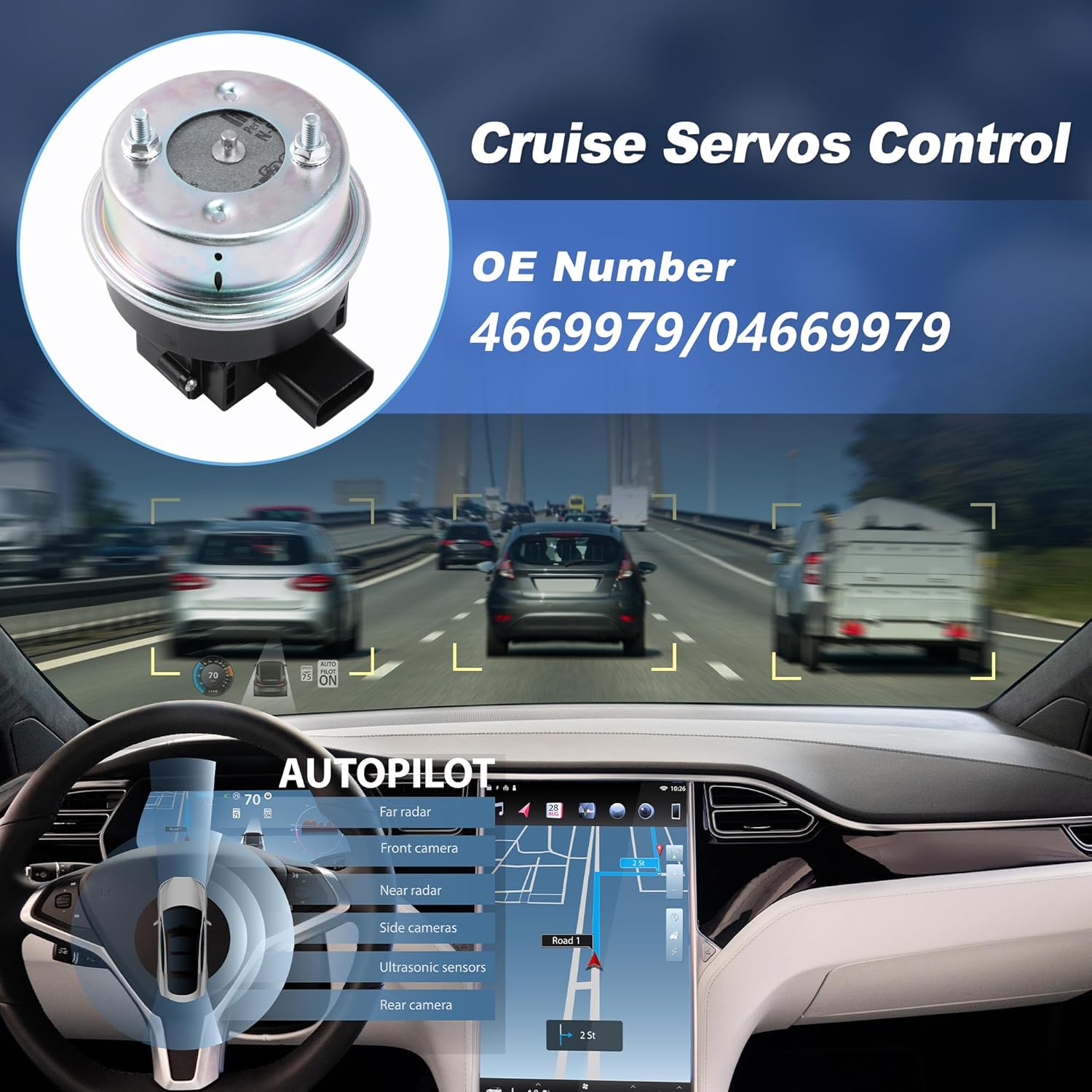 Servo Cruise Speed Control for Dodge Dakota Durango for Ram 1500 2500 3500 1997-2007, Cruise Control Actuator for Jeep Grand Cherokee Liberty 1998-2007