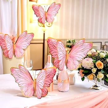 Amazon.com: Geyee 10 Pcs Large Butterfly Centerpieces for