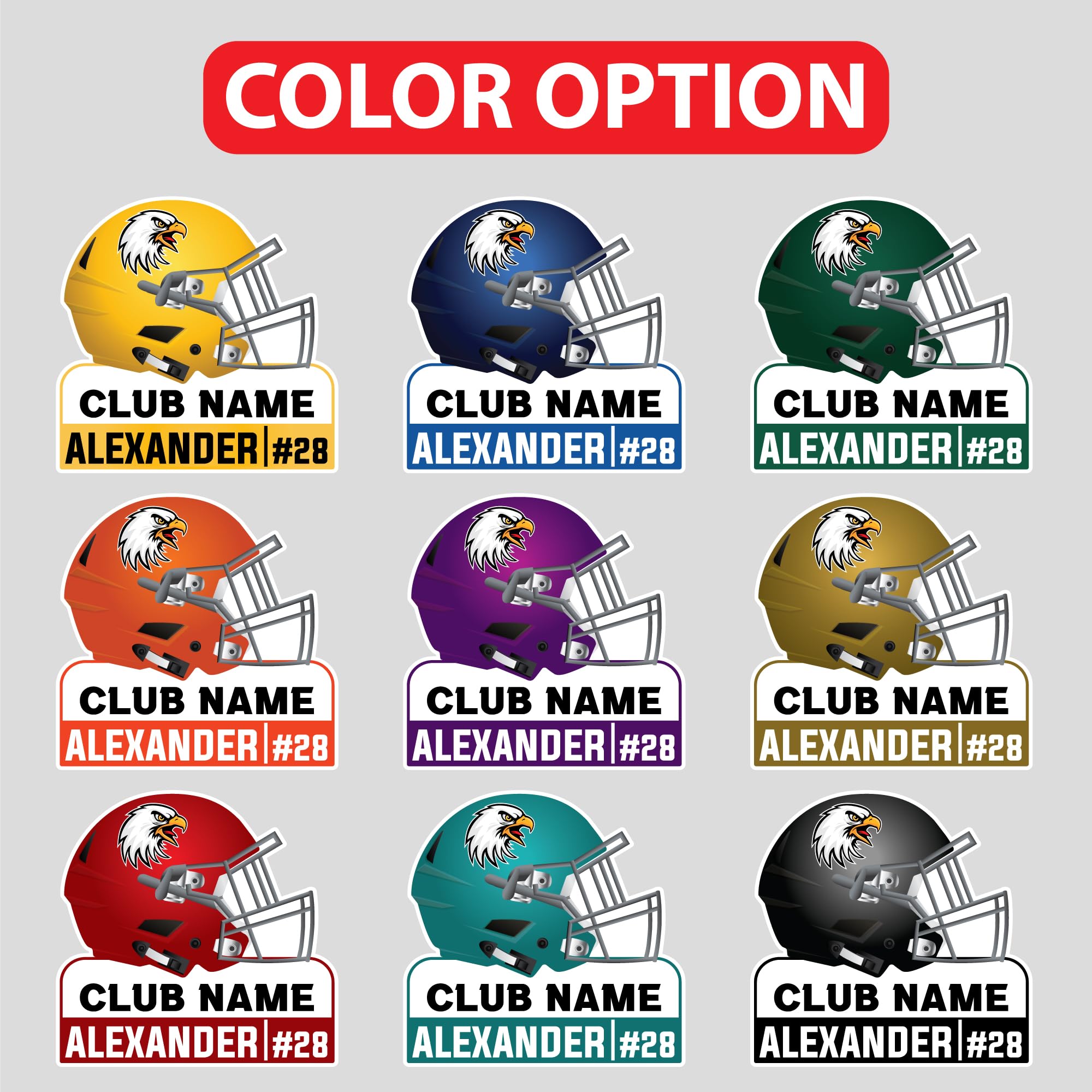 Personalized Football Helmet Yard Sign 24