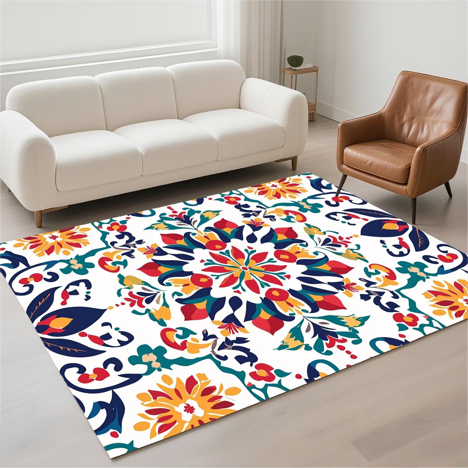 Tapis de couloir lavable et antidérapant avec pile bouclée douce