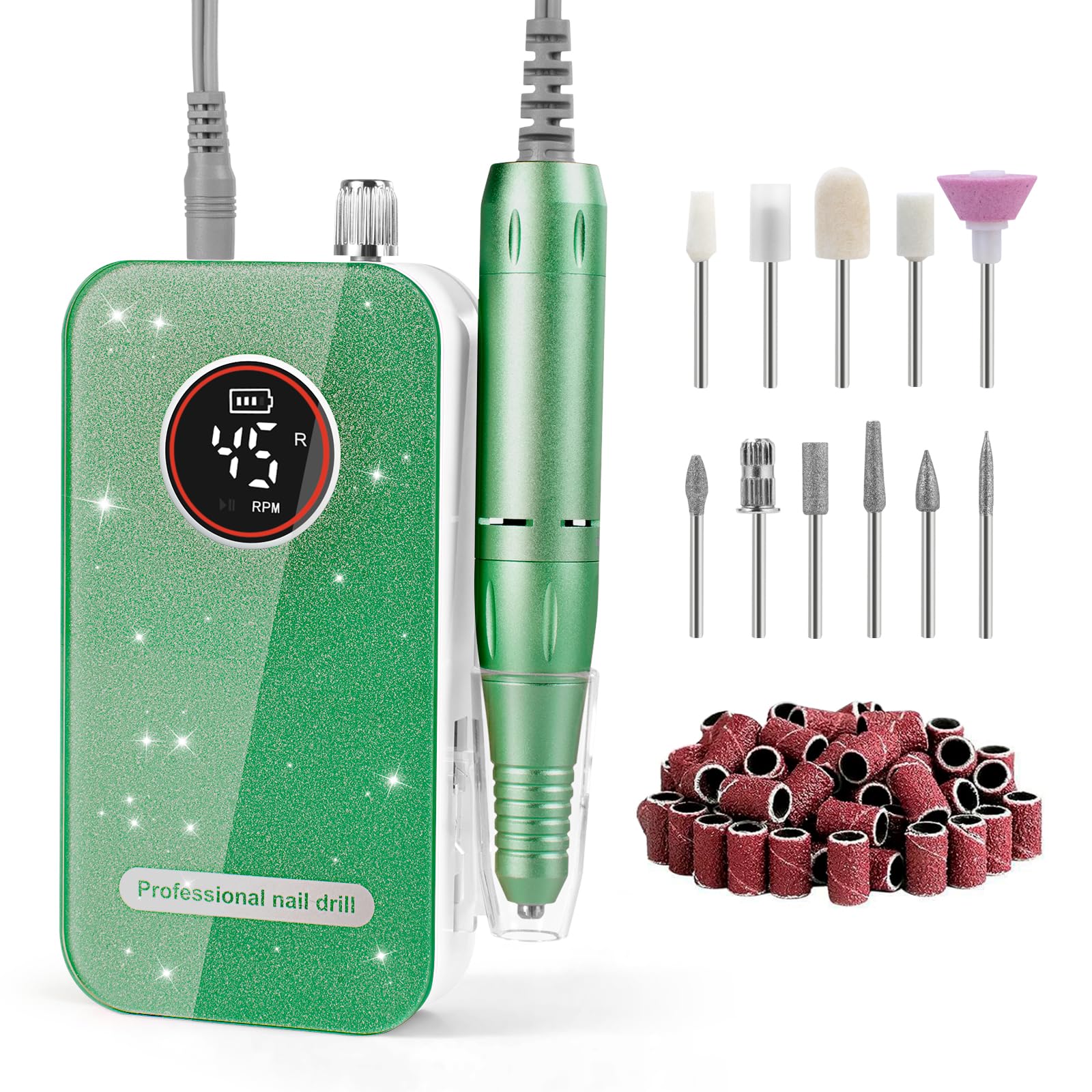 HQMPHQ Electric Nail File for Manicure & Pedicure | Professional Nail Shaping Tool - main product image