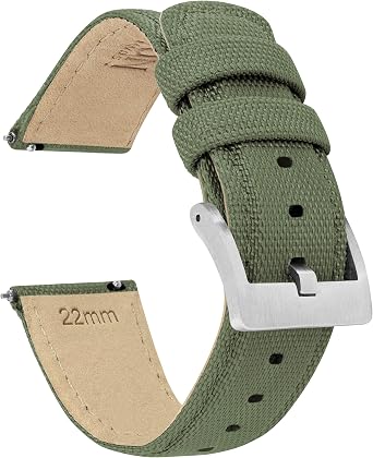 BARTON WATCH BANDS Sail Cloth Quick Release Premium Nylon Woven