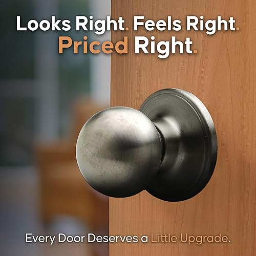 Vista 20 de Copper Creek BK2090SS - Pomo para puerta de bola, función simulada, paquete de 2, en acero inoxidable satinado