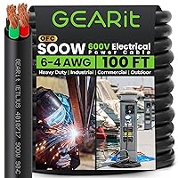 Vista 32 de GearIT Cable de alimentación portátil 14/4 14 AWG (100 pies – 4 conductores) SOOW 600V calibre 14 cable eléctrico para motor, luces portátiles