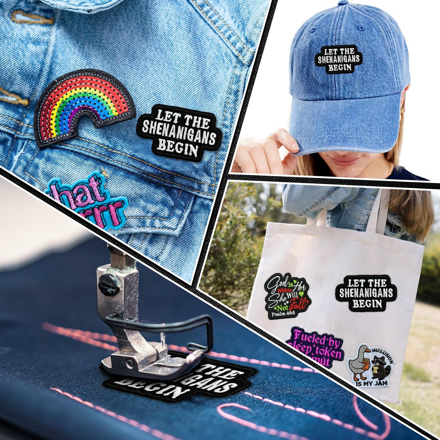 Let the Shenanigans Begin! Patch, 3 Inches Sew On Iron On Funny Shenanigan Coordinator Novelty Humor Embroidered Patches for Backpack, Jacket, Hat, Jeans DIY Uniform Gift for Men Women Kid Size 3 Inch