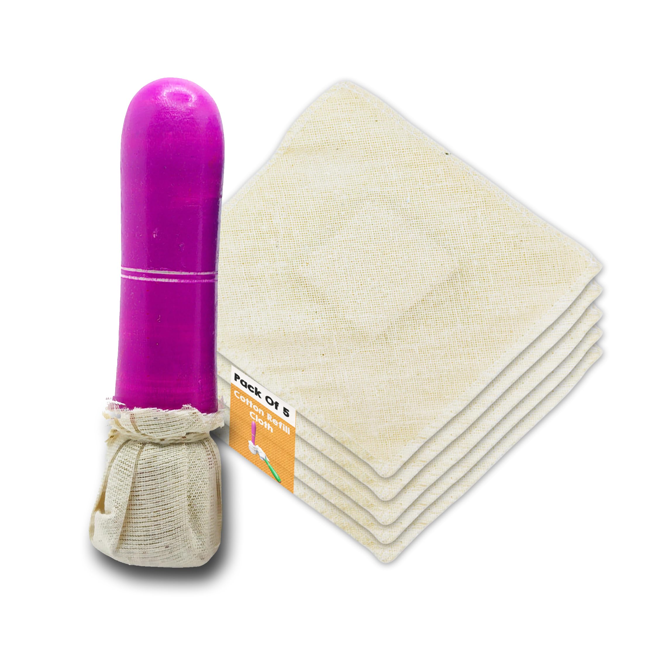 PRAGANIYA COOKWARES Wooden Oil Spreader for Dosa Tawa and Fry Pan, Wooden Oil Dispenser Brush Random Color with 5 Replacement Cloth (Pack of 2)