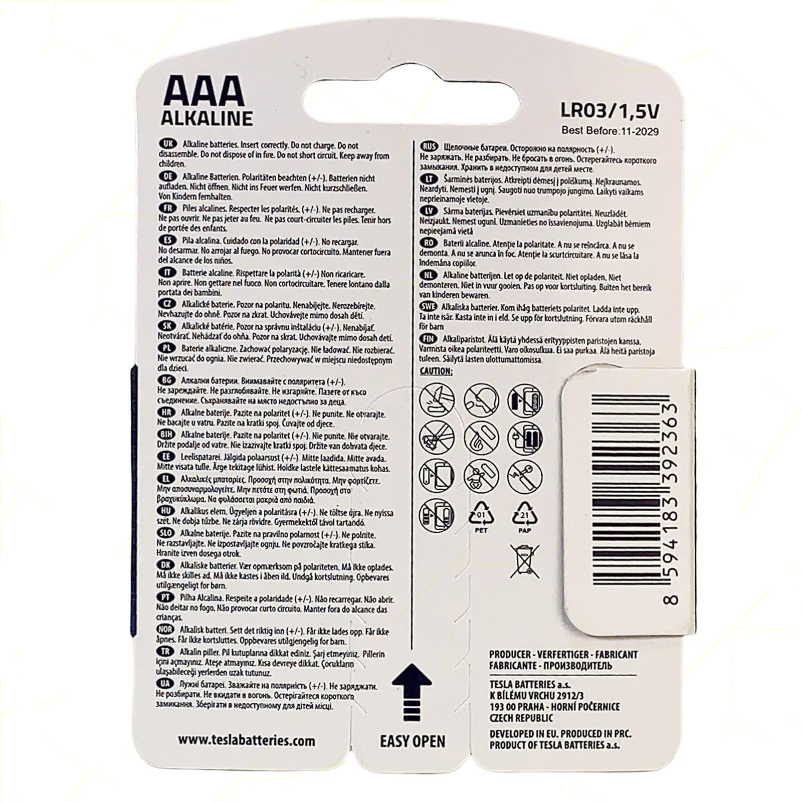 Sicignano – Lot de 12 piles Alcaline Ministilo AAA argentées pour appareils à haute énergie tels que télécommandes, montres, jouets et autres appareils électroniques portables