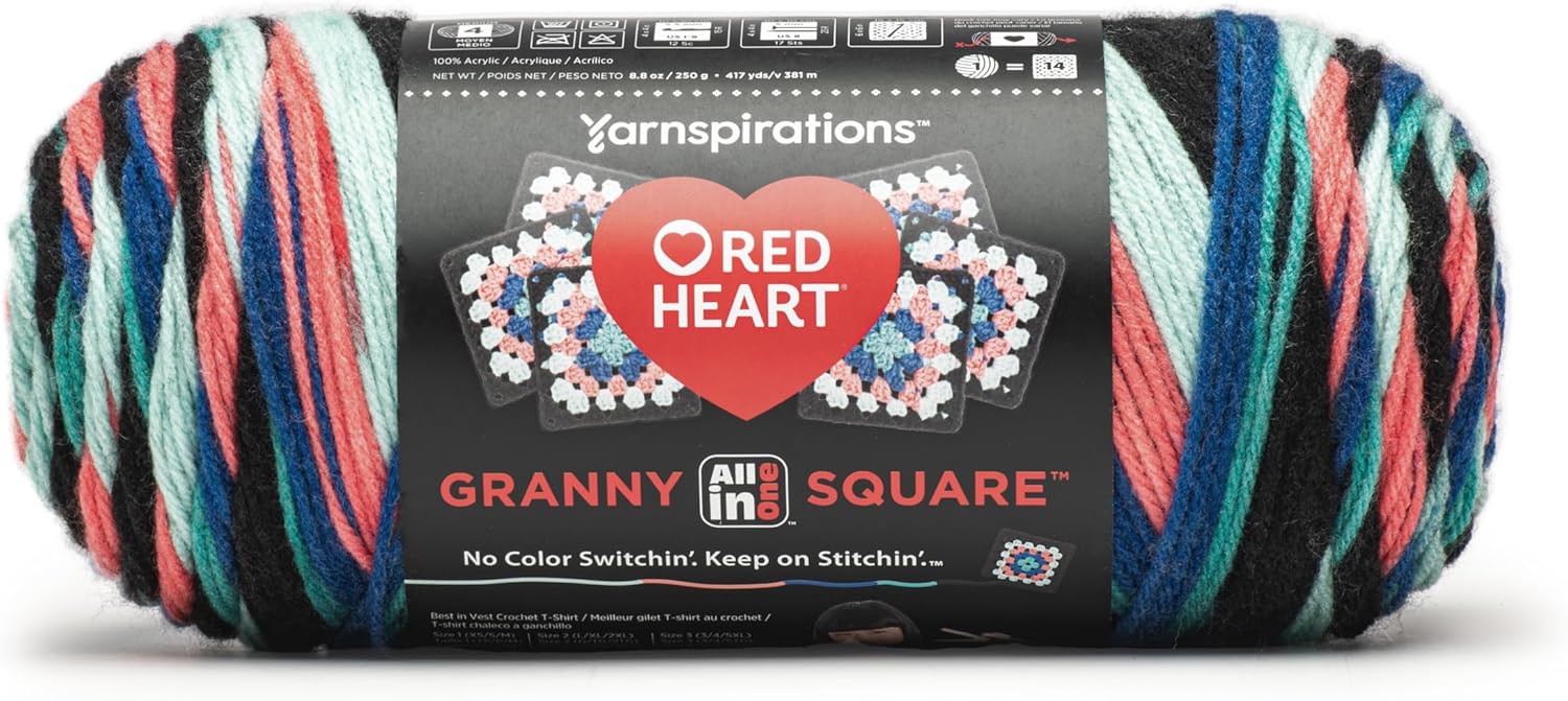 Red Heart Super Saver Fruitig Streep Garen - 3 Pack van 141g/5oz - Acryl - 4 Medium (Worsted) - 236 Yards - Breien/haken