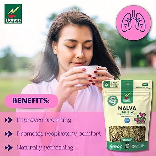 Miniatura 3 de Hoja y flor de malva suelta de 11 onzas 106oz hoja y flor de malva hojas de plantas secas de malva para té de hierbas natural para boca seca