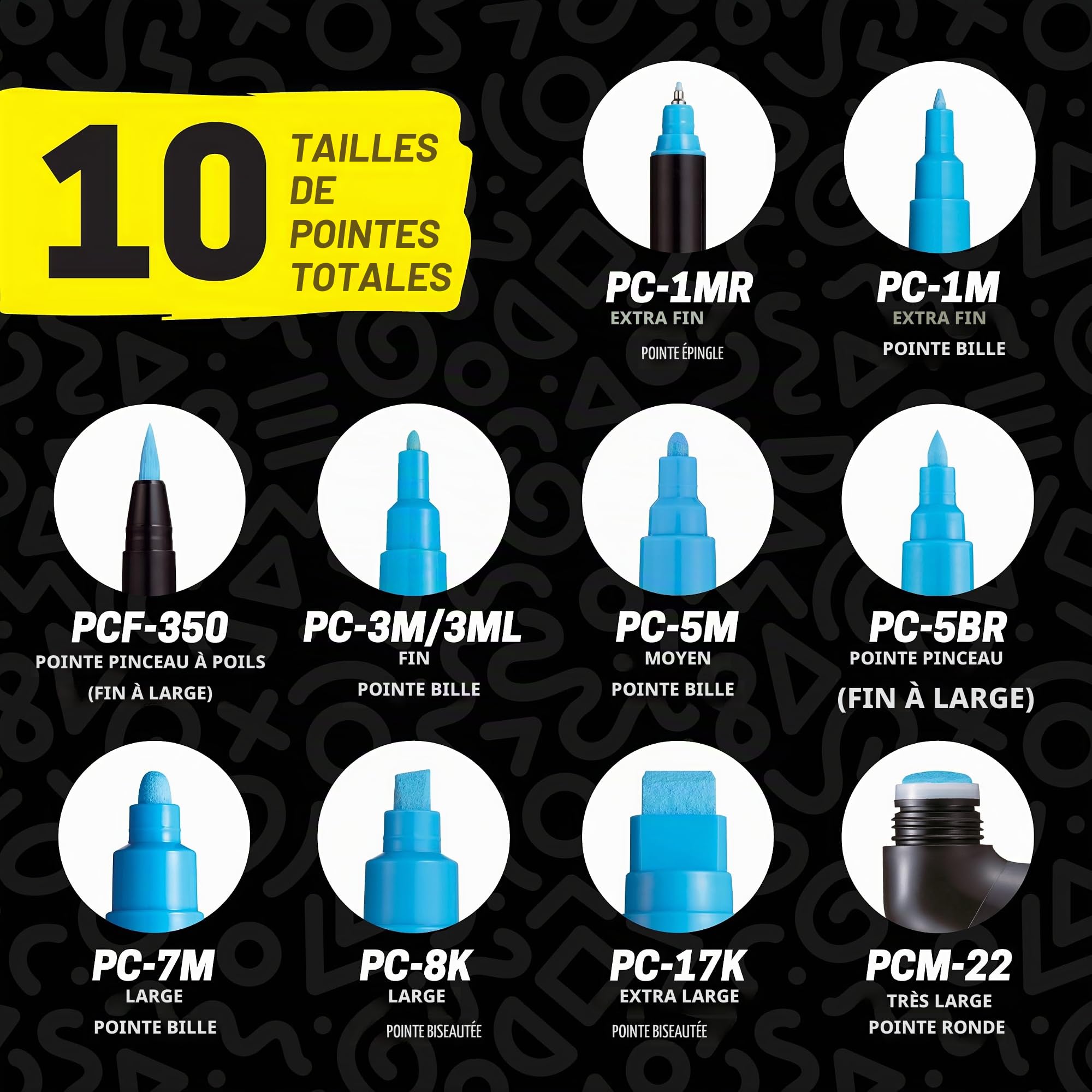 Posca PC8K/15 Boîte de 15 Marqueurs Assortis