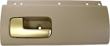 PT Auto Warehouse FO-2385ME-RL - Interior Inside Door Handle, Beige Housing with Chrome Lever Golden Brush - Left Driver Side Rear