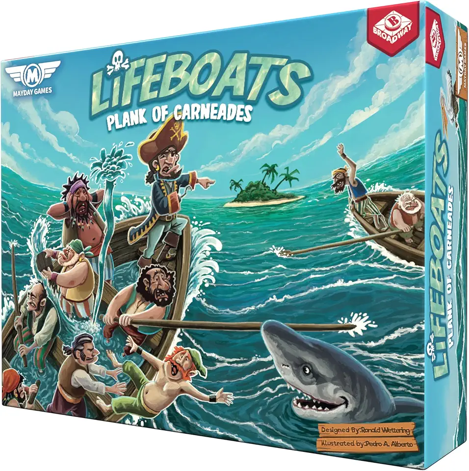 Lifeboats: Plank of Carneades Board Game by MayDay Games – Strategy Party Board Game for Adults and Family – Pirate-Themed Survival and Betrayal – Ages 8+, 3–7 Players – Dice Tower Approved