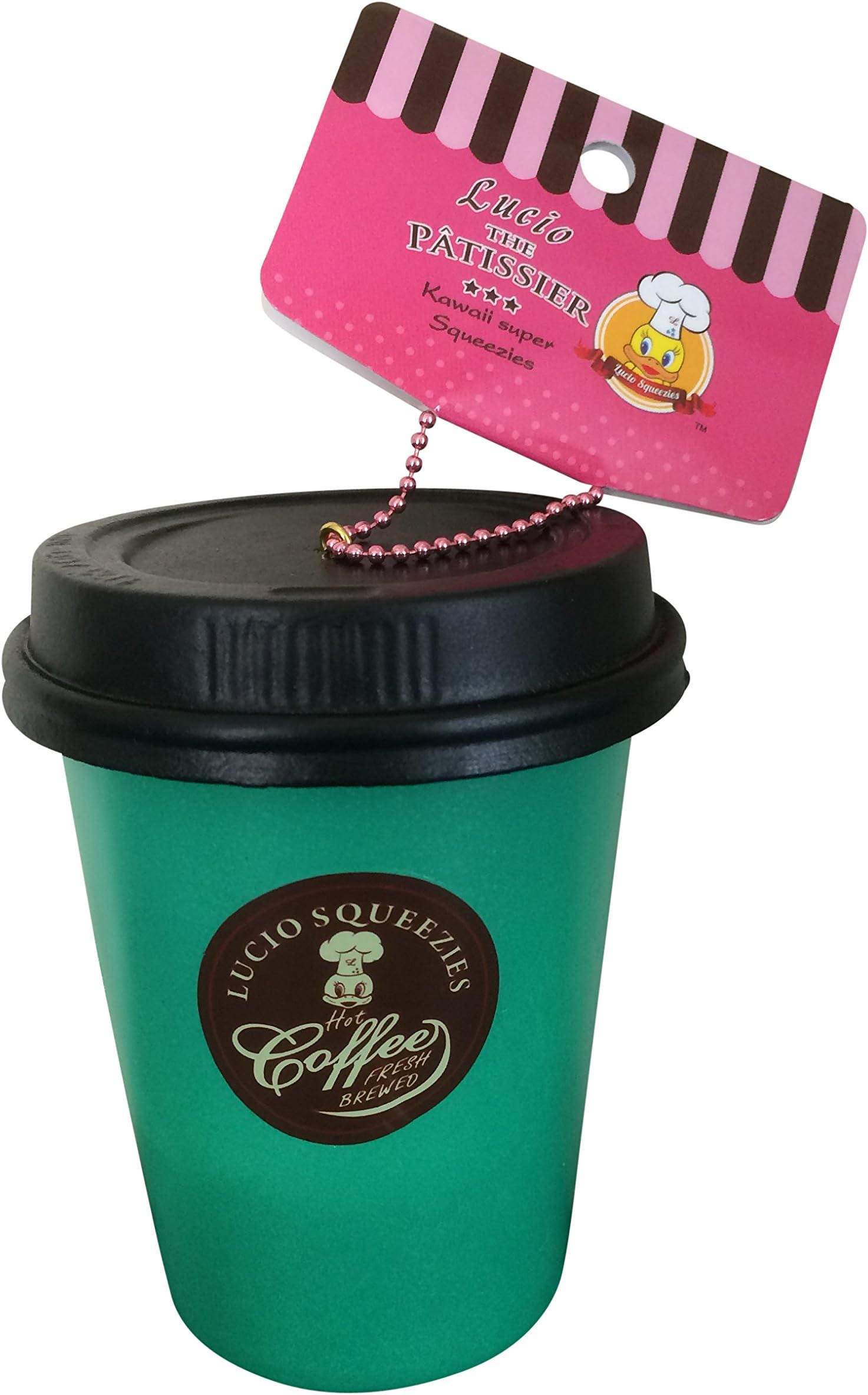 Squishy Lucio Squeezies to Go Coffee Cup with Bonus Random Squishy! (Green)