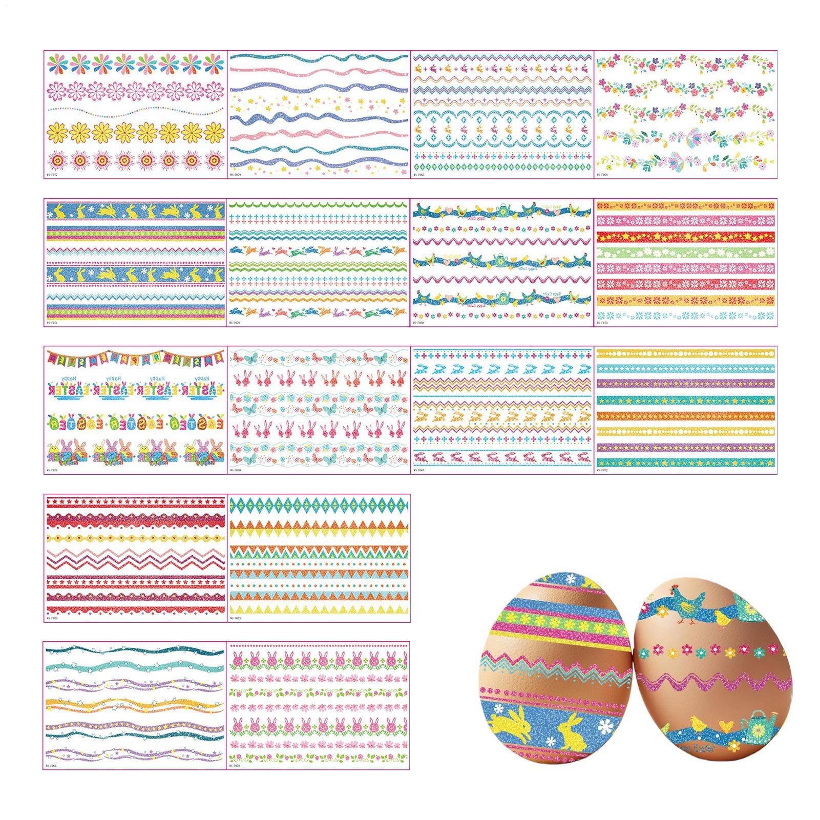 Autocollants de Pâques imperméables et résistants : lot de stickers durables pour gourde et journal