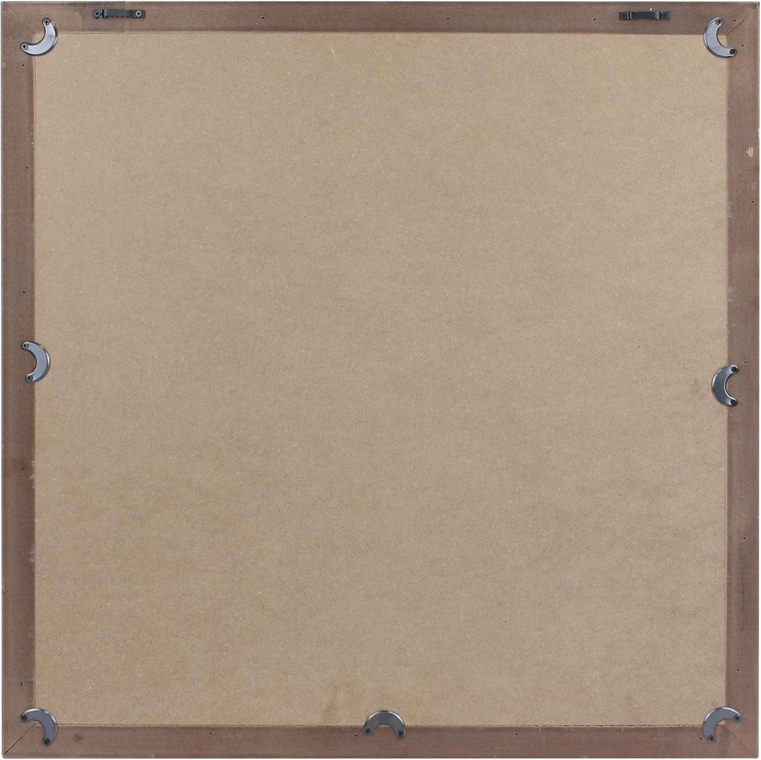 Stonebriar 23.5" x 23.5" Square Worn White 9 Window Pane Hanging Wall Mirror with Attached Mounting Brackets, Decorative Rustic Decor for the Living Room, Bedroom, Bathroom, Hallway, and Entryway