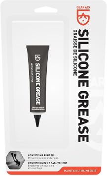 GEAR AID Silicone Grease, Rubber Conditioner and Lubricant for Dive Gear, 0.25 oz