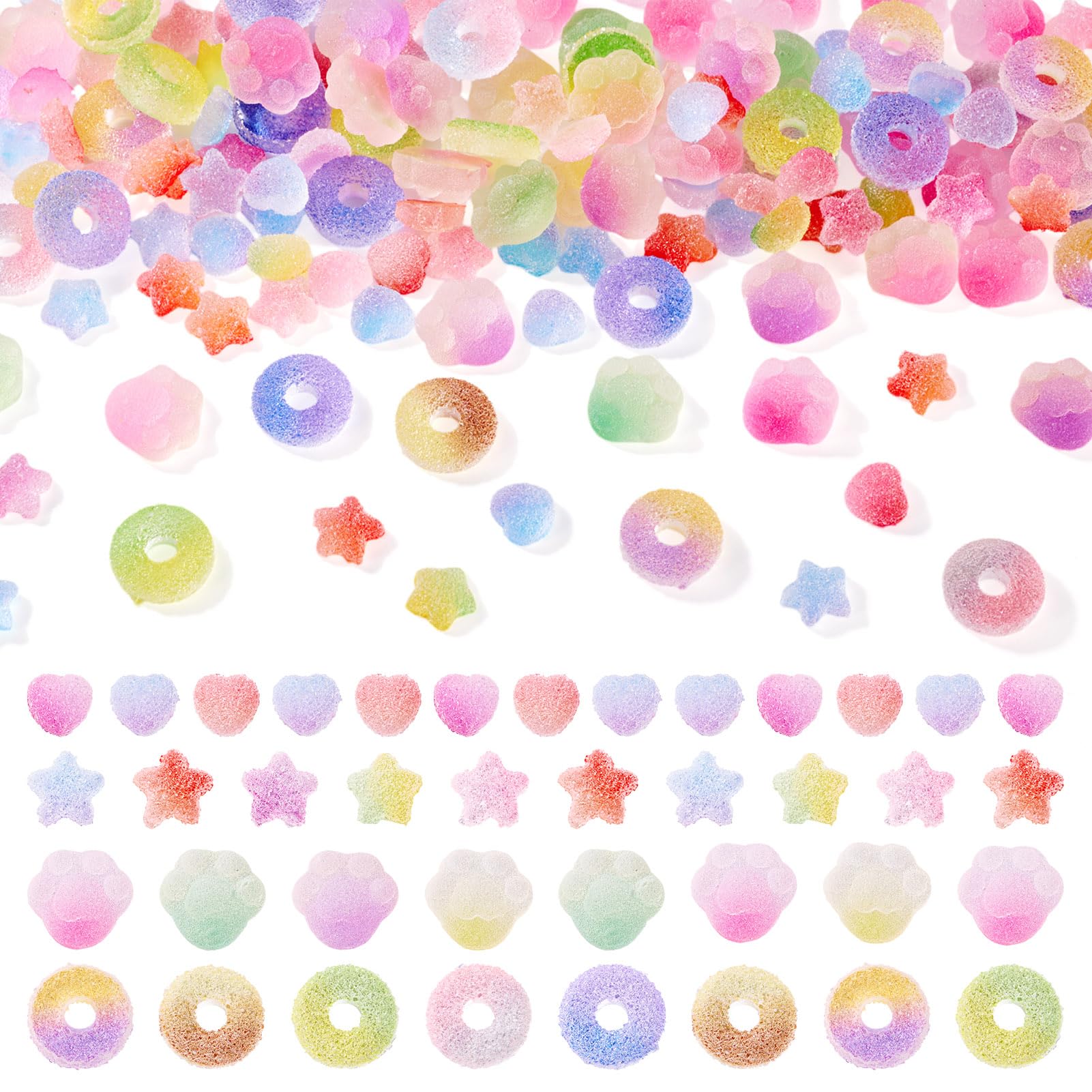 Cabochons en résine pour bijoux de Saint-Valentin et ateliers créatifs faits main