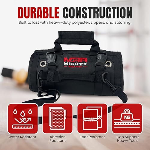 Miniatura 4 de Mighty Red Ant - Rollo de herramientas  Bolsas de herramientas  Bolsa de herramientas enrollable  Organizador de bolsas de herramientas  Bolsa