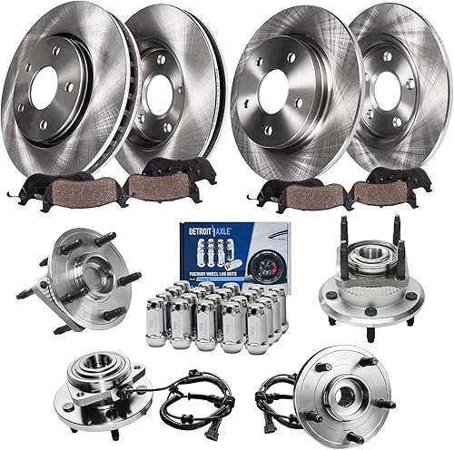 Miniatura 12 de Detroit Axle - Kit de freno trasero para Chevy GMC Suburban Silverado Sierra Yukon XL 1500 Tahoe Escalade 2007-2013 Rotores de freno de disco de