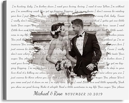 Letras de música personalizadas lienzo de canciones fotos sin marco impresiones de corazón en corazón nombres de fecha carga de foto en impresiones Letras de música personalizadas lienzo de canciones fotos sin marco impresiones de corazón en corazón nombres de fecha carga de foto en impresiones