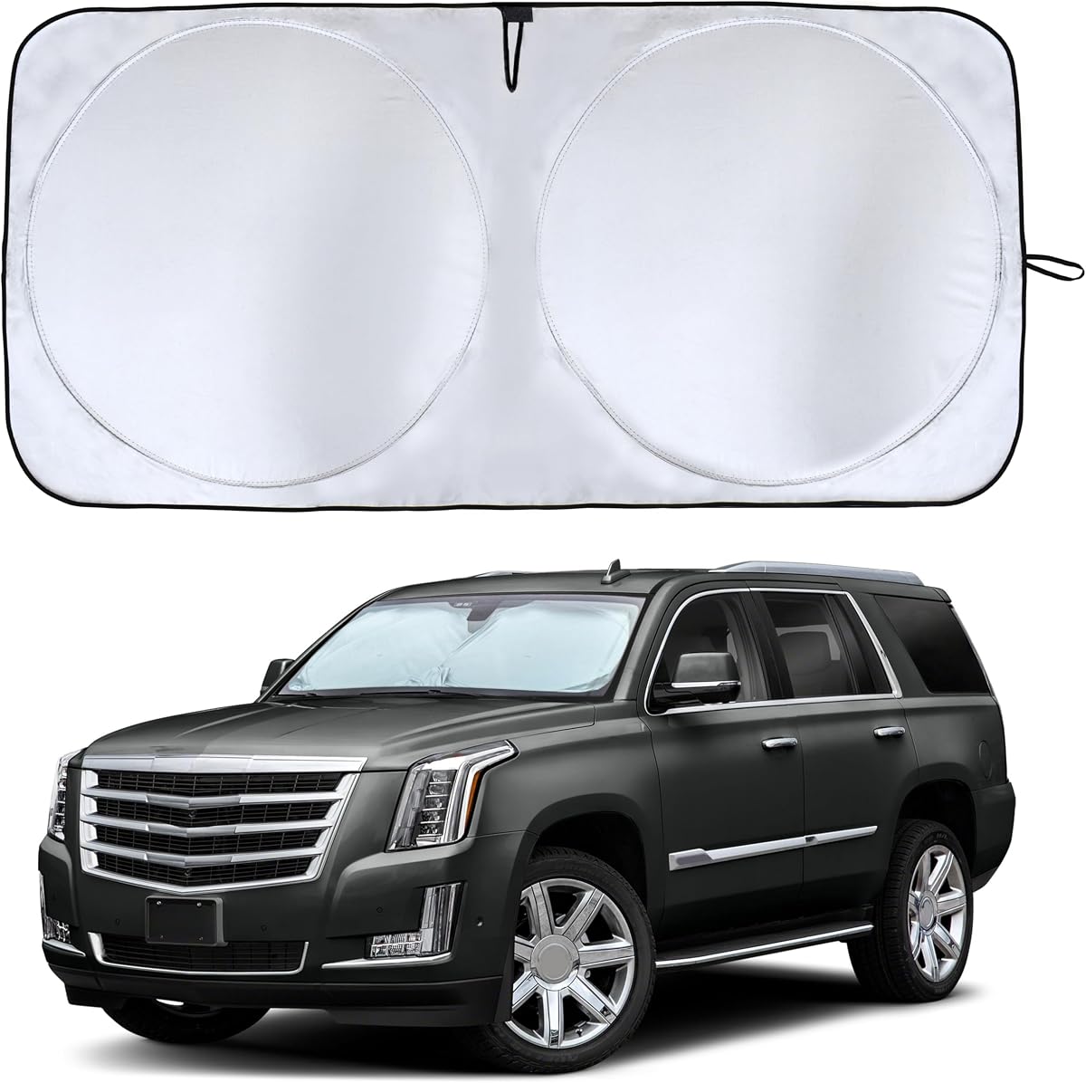 Econour Car Front Windshield Sun Shade, Front Window Dash Cover Sun Visor.