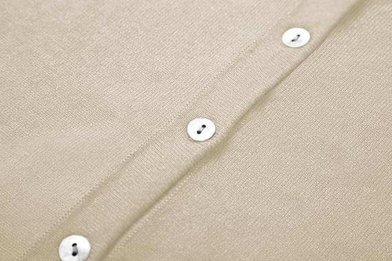 Urban CoCo Women's Long Sleeve Button Up Cropped Cardigan Sweaters for Women Crew Neck Short Bolero Shrug for Dresses