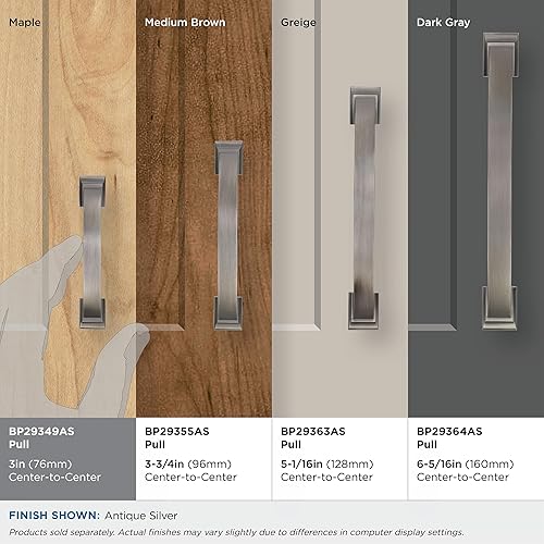 Miniatura 3 de Amerock Candler - Tirador de electrodoméstico (centro a centro, cobre cepillado), BP29349AS, 120.00 volts
