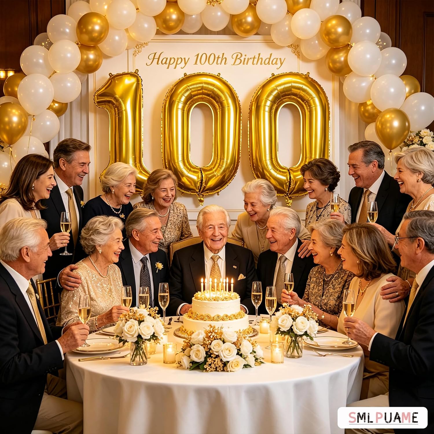 40 Inch Gold Number 100 Balloons, 100th Birthday Party Decorations image 2