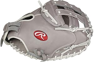 Rawlings R9 Series Fastpitch Softball Catchers Mitt, Pro H Web, 33 inch, Right Hand Throw
