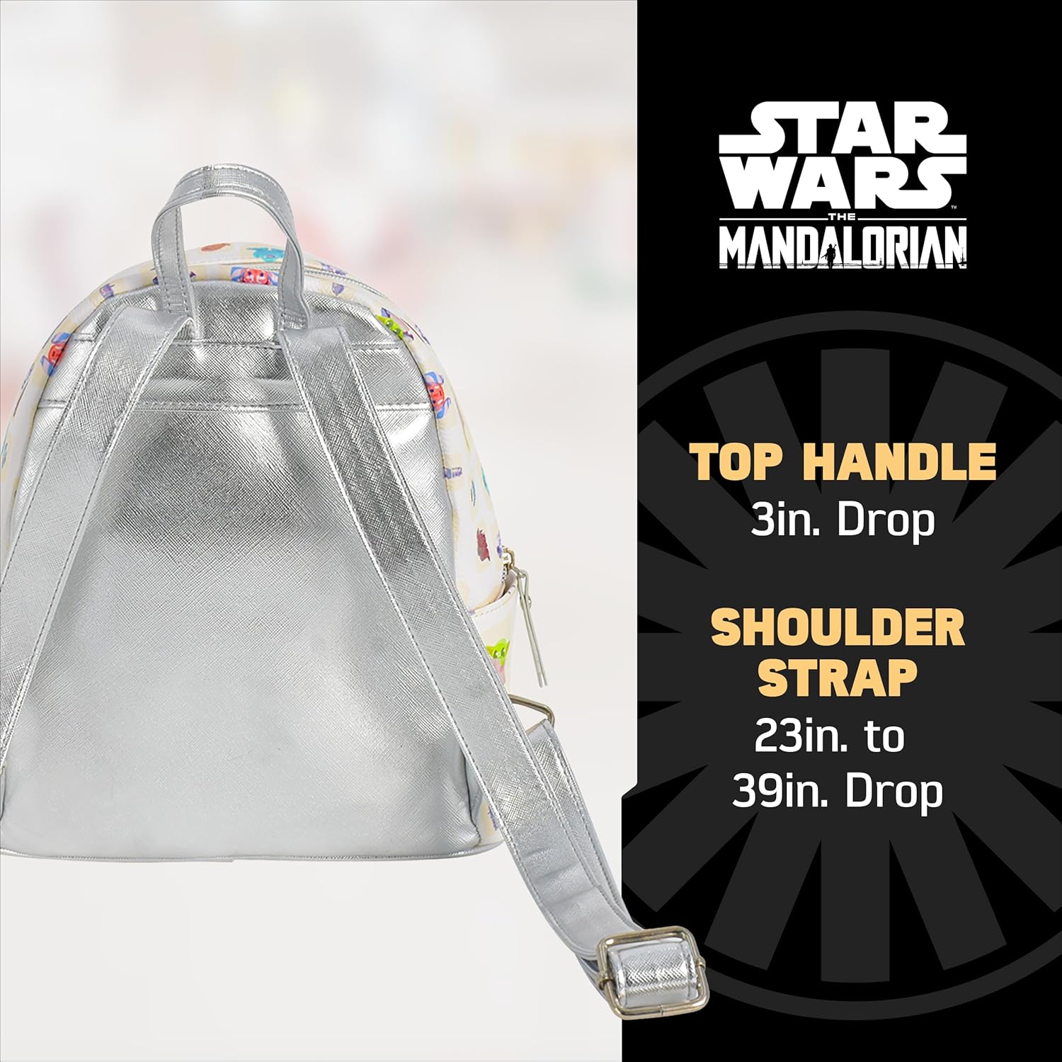 Star Wars Grogu Mini Backpack, The Mandalorian Small Travel Bag for Men and Women, Multi, 9 Inch - Image 4