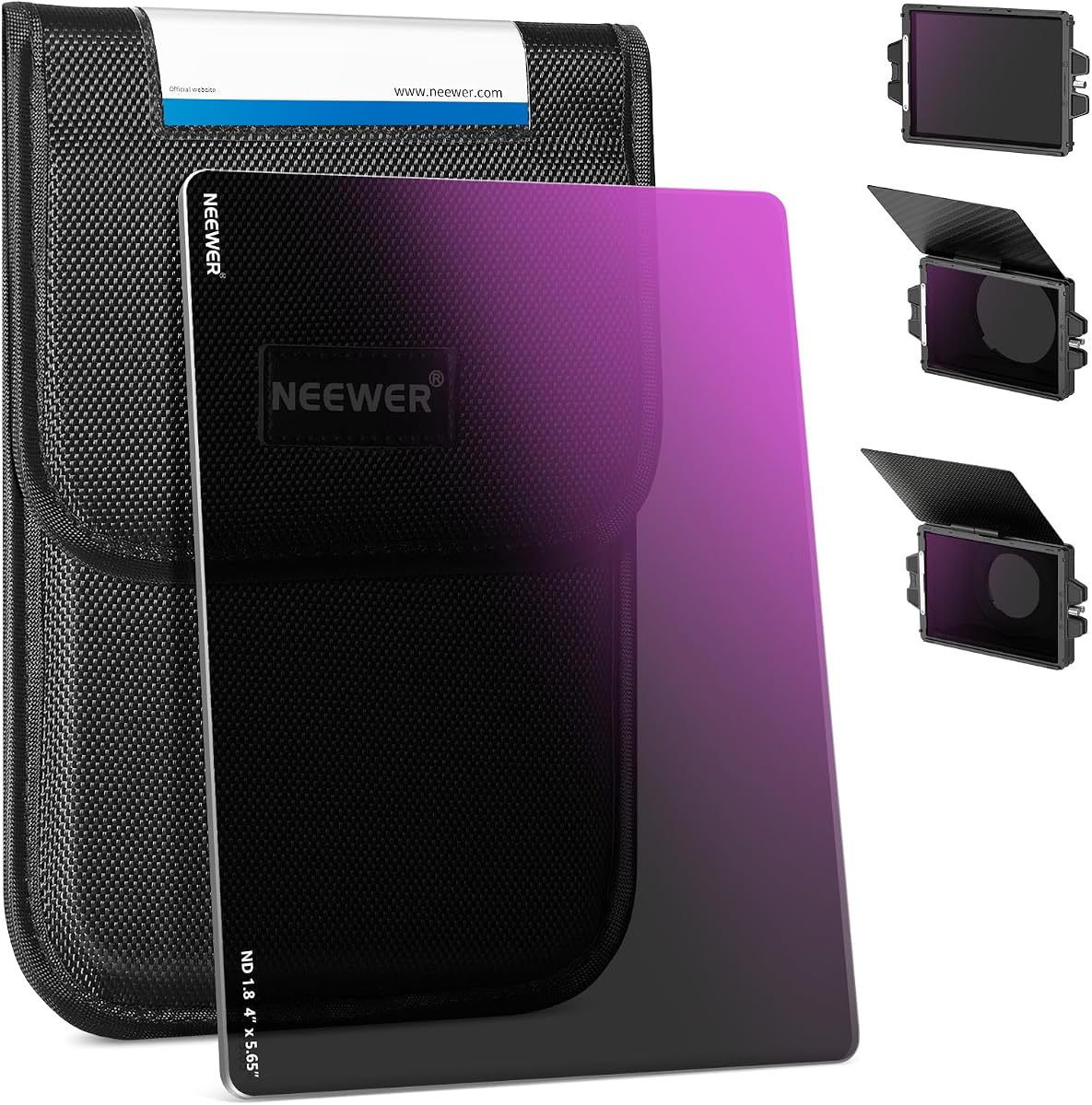 NEEWER ND1.8 (6 Stops) Square ND Filter, 4"x5.65" Dual Sided 30 Multi Nano Coated Cinema Neutral Density Filter for NEEWER Matte Box Compatible with Tilta Compatible with SmallRig
