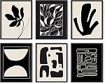 HAUS AND HUES Boho Prints Neutral Wall Art - Set of 6 Boho Art Prints Mid Century Modern Wall Decor Boho Prints for Wall Boho Wall Decor Apartment Desert Wall Art UNFRAMED 8x10