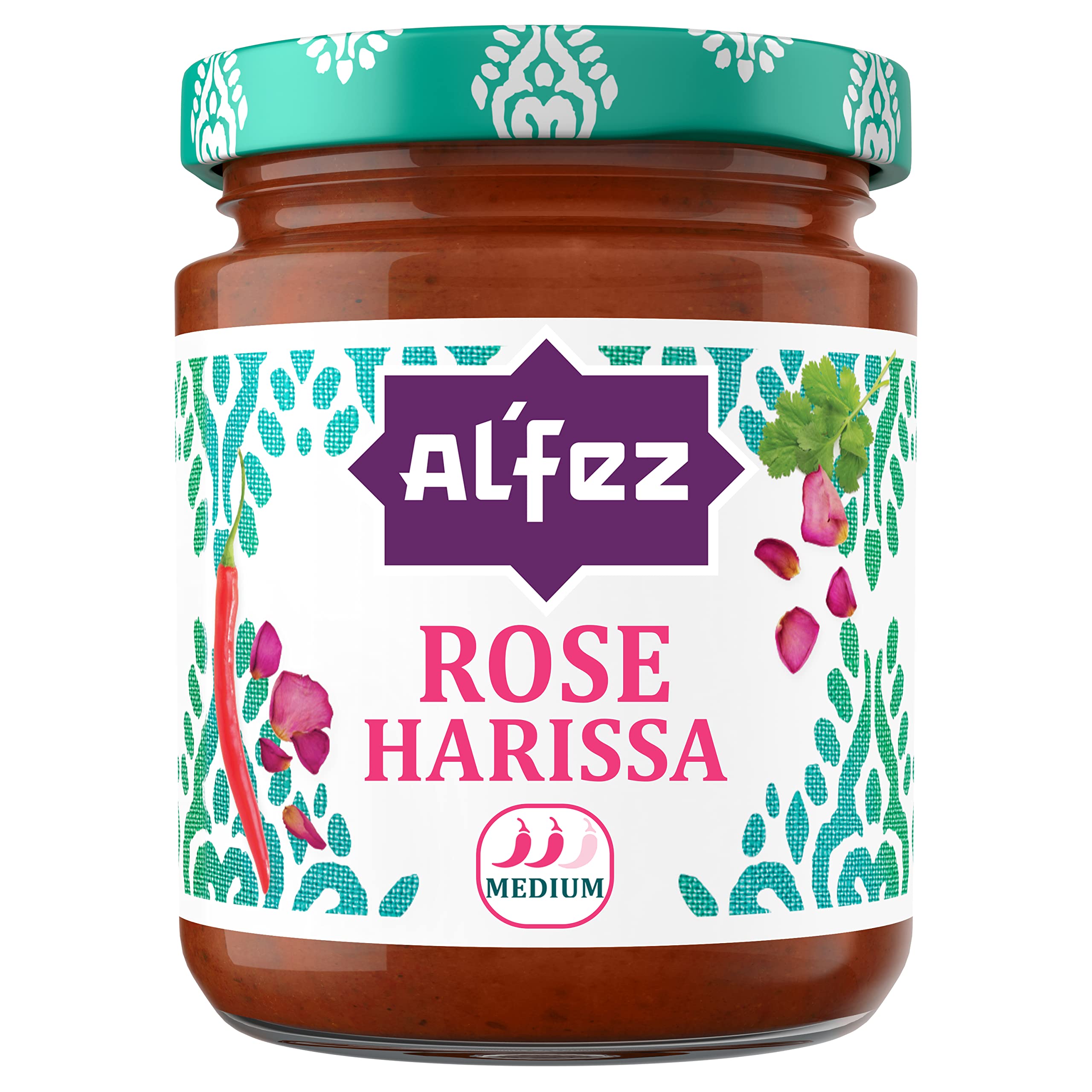 Al'Fez Rose Harissa Spice Paste 180g | Medium Spice| Aromatic Middle Eastern Chilli Paste