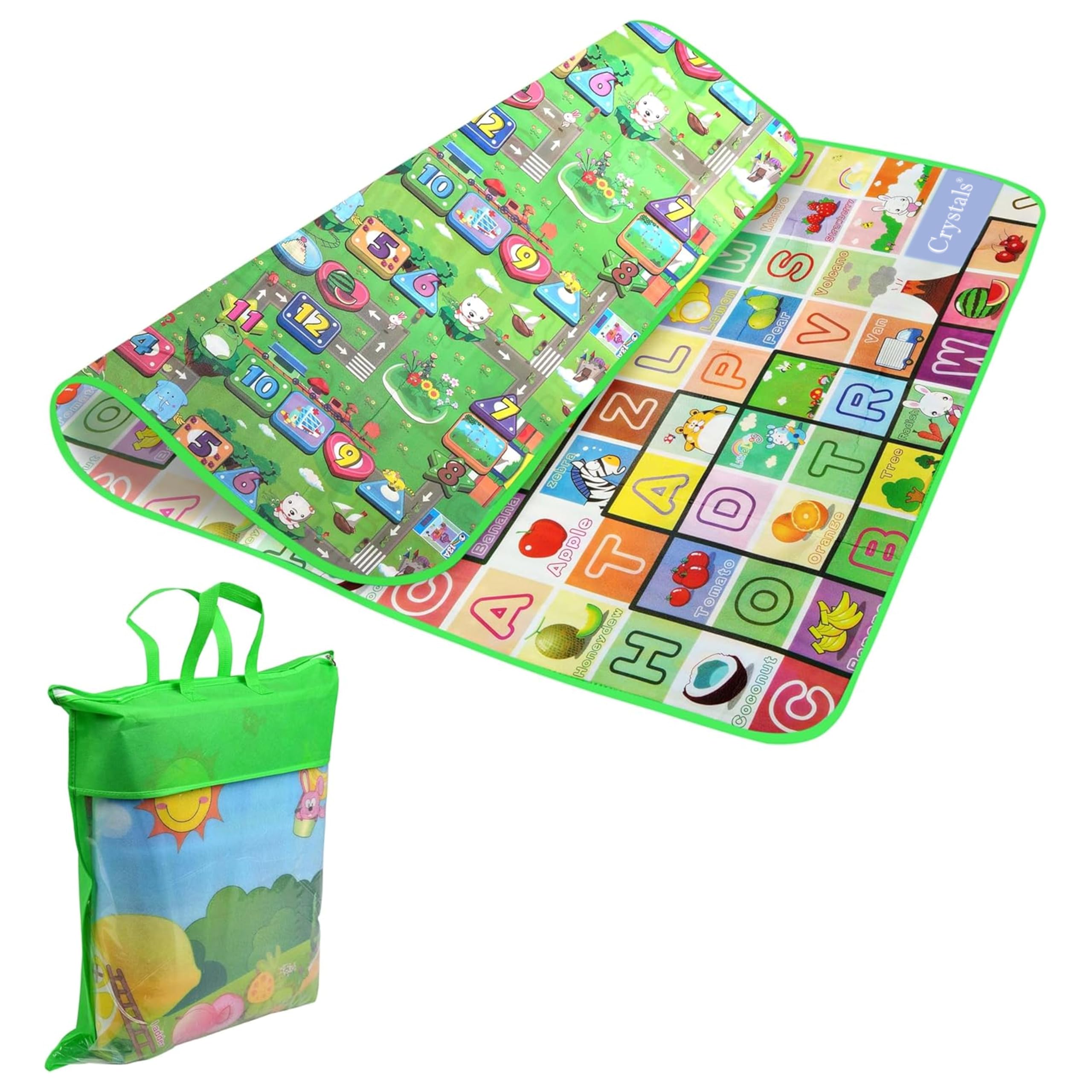 Denny International ® Kids Crawling Educational 2 Side Play Mat Game Soft Foam Picnic Carpet 200X180cm