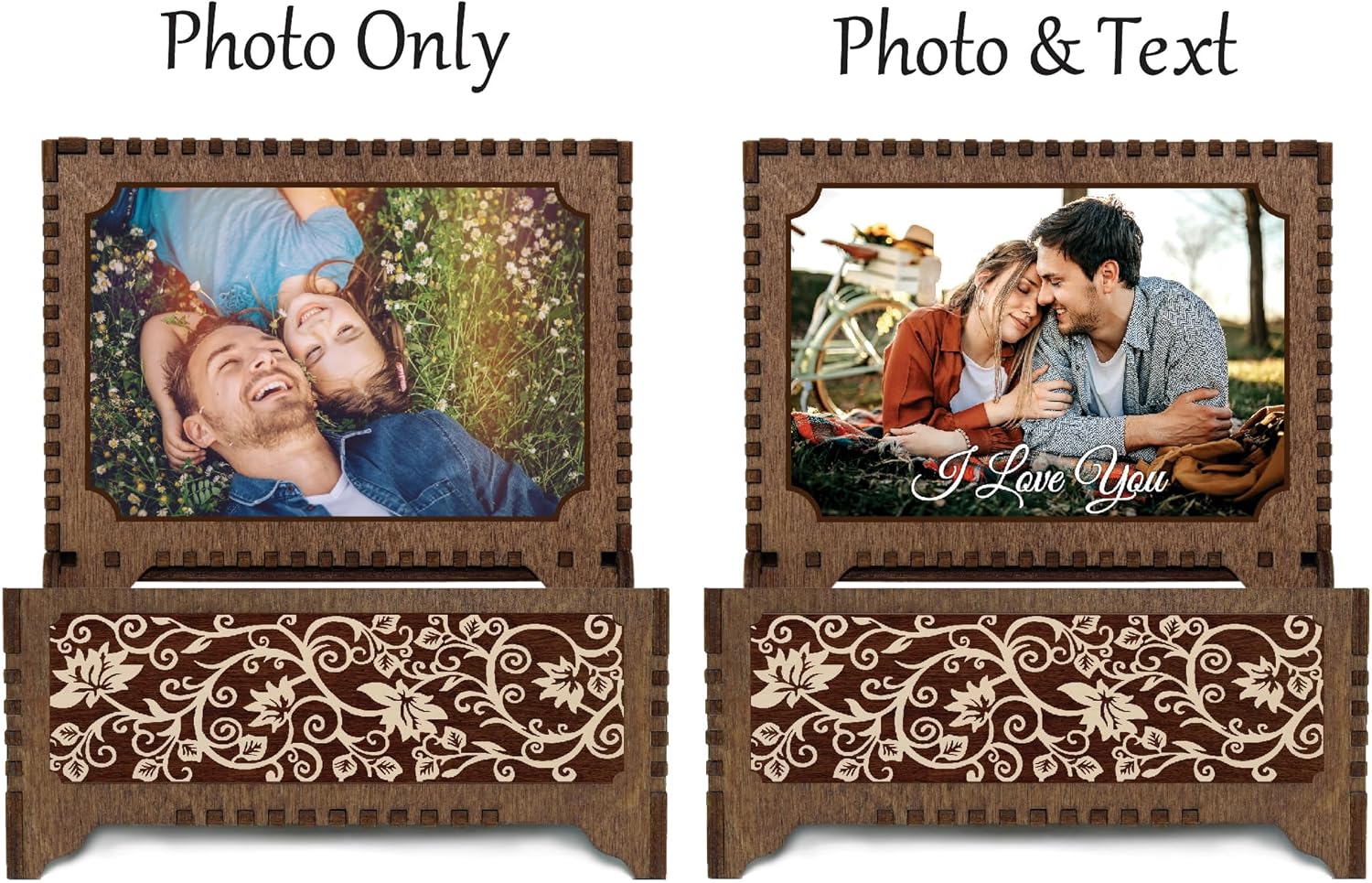 Custom Song Flower MP3 Music Box, Plays Any Song, Personalized Photo Print, Choose from 21 Flower Types