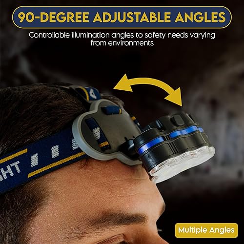 Miniatura 5 de 60000LM 8 LED faro - impermeable, 8 modos, luz roja, perfecto para acampar y actividades al aire libre - Negro, GEARUPHEADLAMP2024