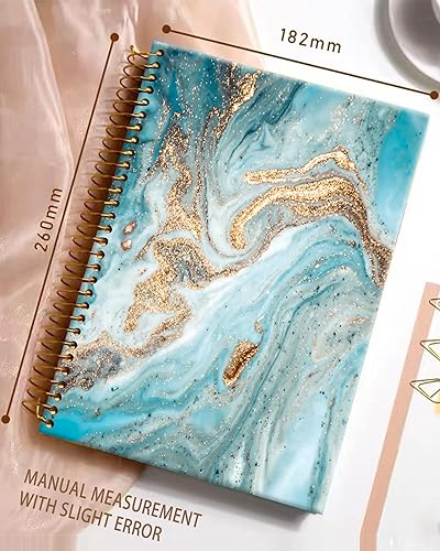 Miniatura 2 de iampanda Cuaderno con espiral, encuadernación de doble alambre fuerte a la moda con papel de primera calidad para niñas y mujeres, 60 hojas A5 con