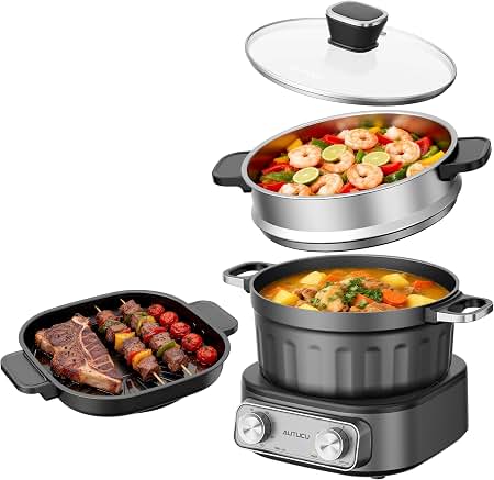 Amazon.com: Multi-Cooker 2.5 Quart Hot Pot Electric, Long-Handle