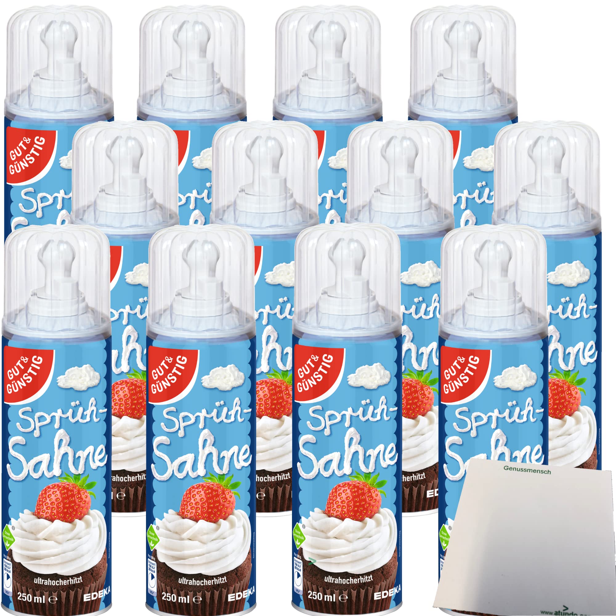 Gut&Günstig Sprühsahne 30% Fett 12er Pack 12x250ml