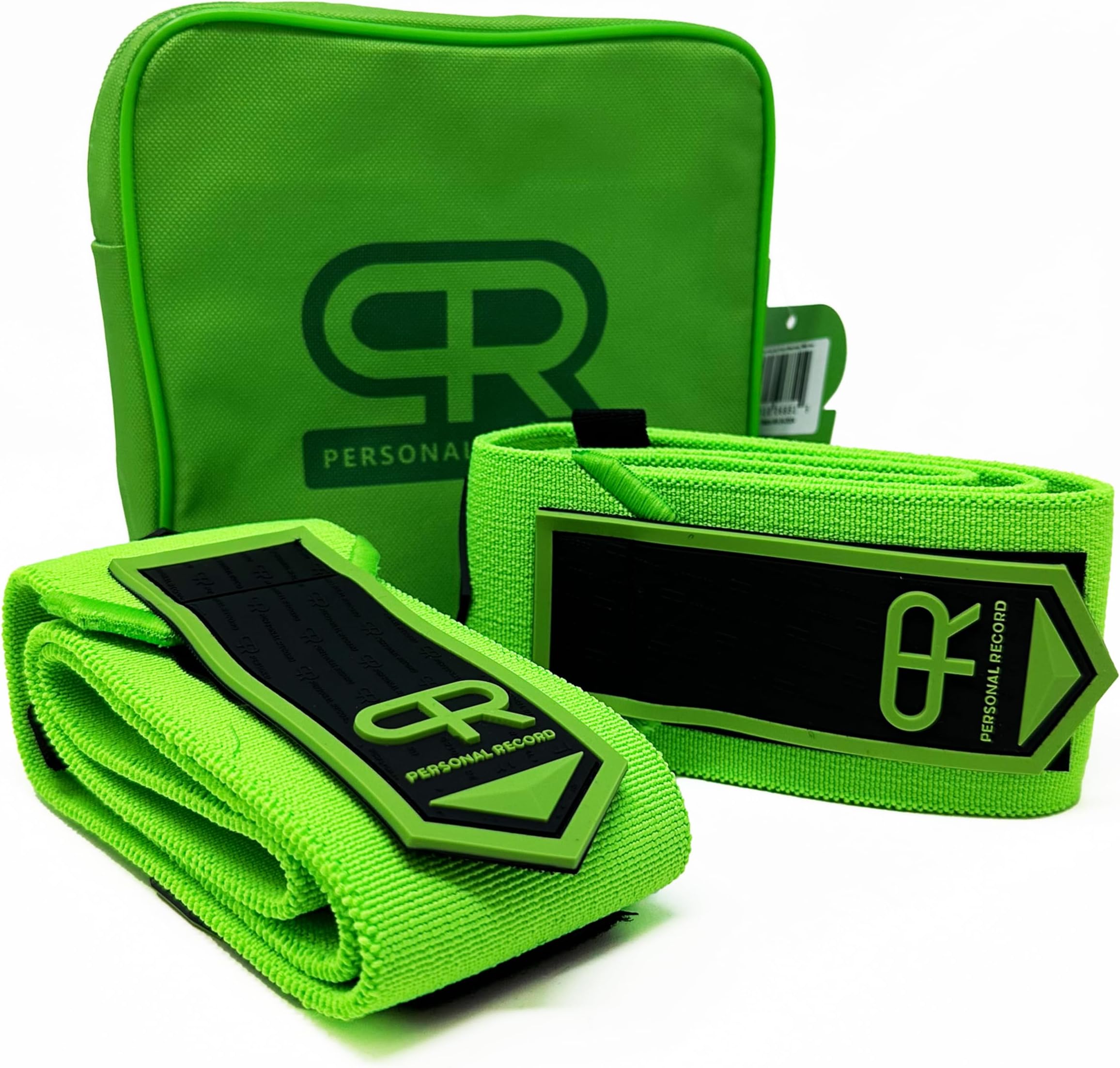 Elbow Wraps for Weightlifting - Heavy Duty Construction, 25% More Elasticity, Reinforced Stitching, Extra Wide Fastener, Easy to Adjust, (Neon)