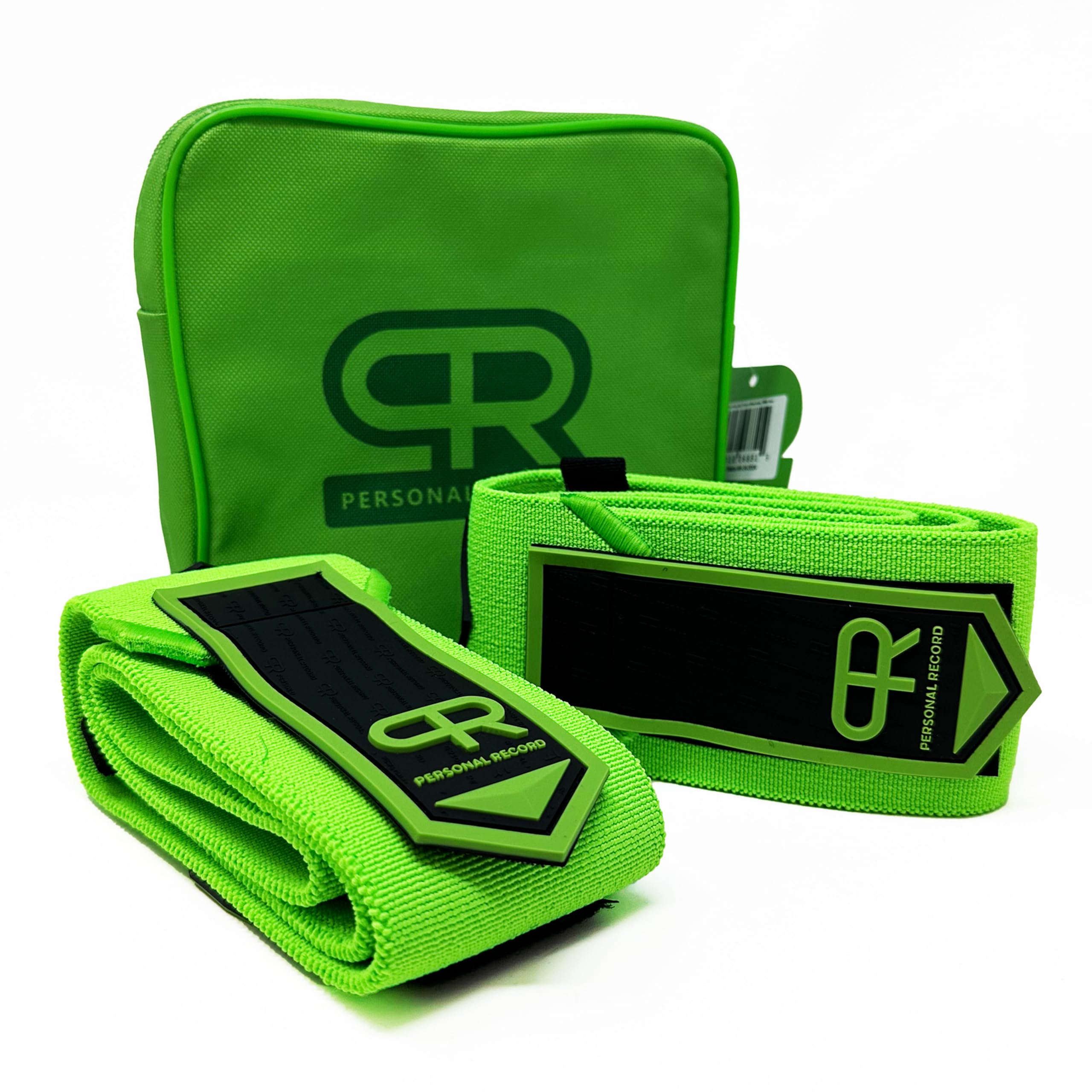 Elbow Wraps for Weightlifting - Heavy Duty Construction, 25% More Elasticity, Reinforced Stitching, Extra Wide Fastener, Easy to Adjust, (Neon)