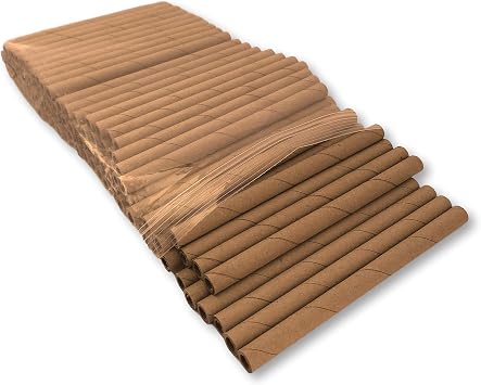 Mason Bee Tubes | 100 Pack of 6 inch Long by 5/16 Inner Diameter Hole Cardboard Bee House Tubes | Great Paper Refills or Inserts/Liners for a B House, Condo, Hotel, or Nest