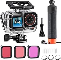 Vista 1 de FitStill 196FT/60M Estuche Impermeable y 3 Filtros y Juego de Palanca Flotante Compatible con DJI Osmo Action 5 Pro Action 4 Action 3, Cubierta