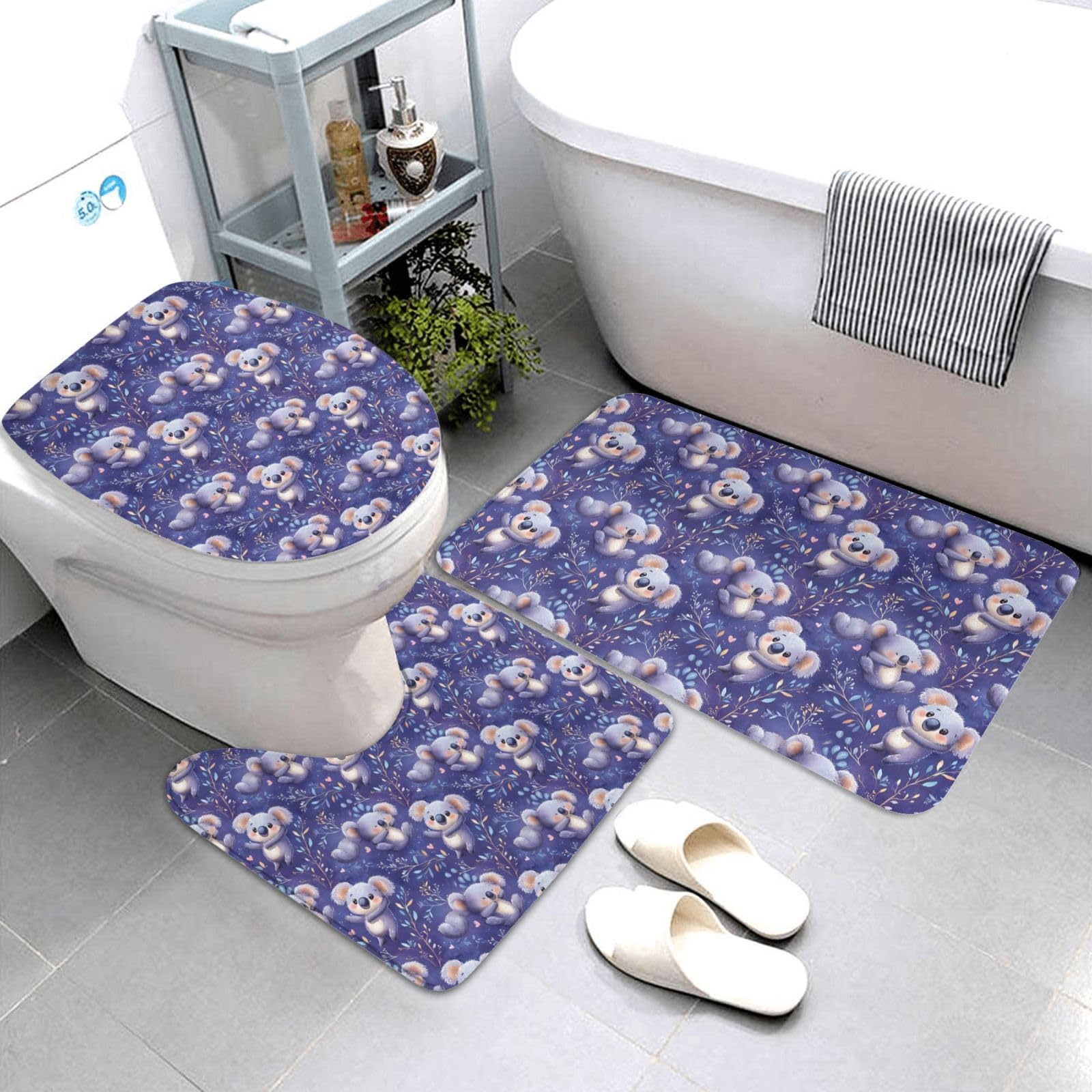 Tapis de salle de bain anti-glisse et absorbant pour sols secs