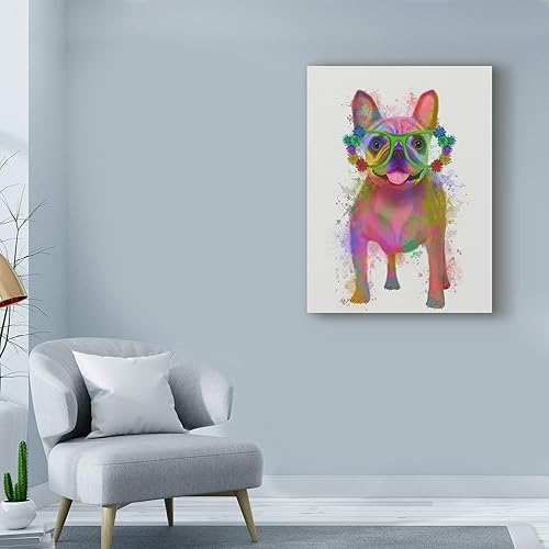 Miniatura 3 de Fab Funky - Bulldog francés con diseño de arco iris