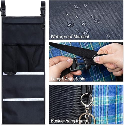 Miniatura 5 de SWISSELITE Bolsa cilíndrica de oxígeno, soporte para tanque de oxígeno para silla de ruedas con hebillas, soporte para tanque de oxígeno para