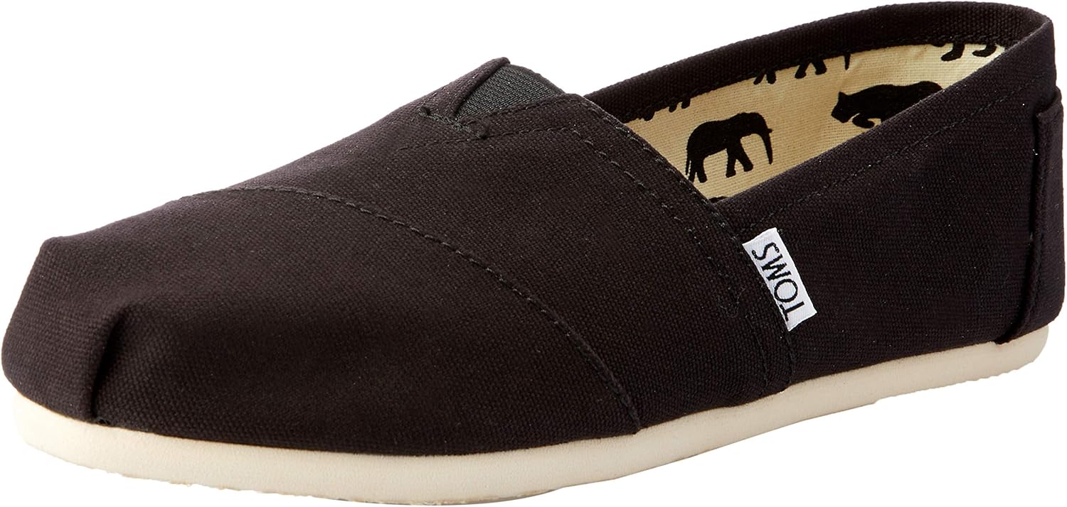 TOMS Black Canvas Women's Classic 001001B07-BLK (Size: 7)