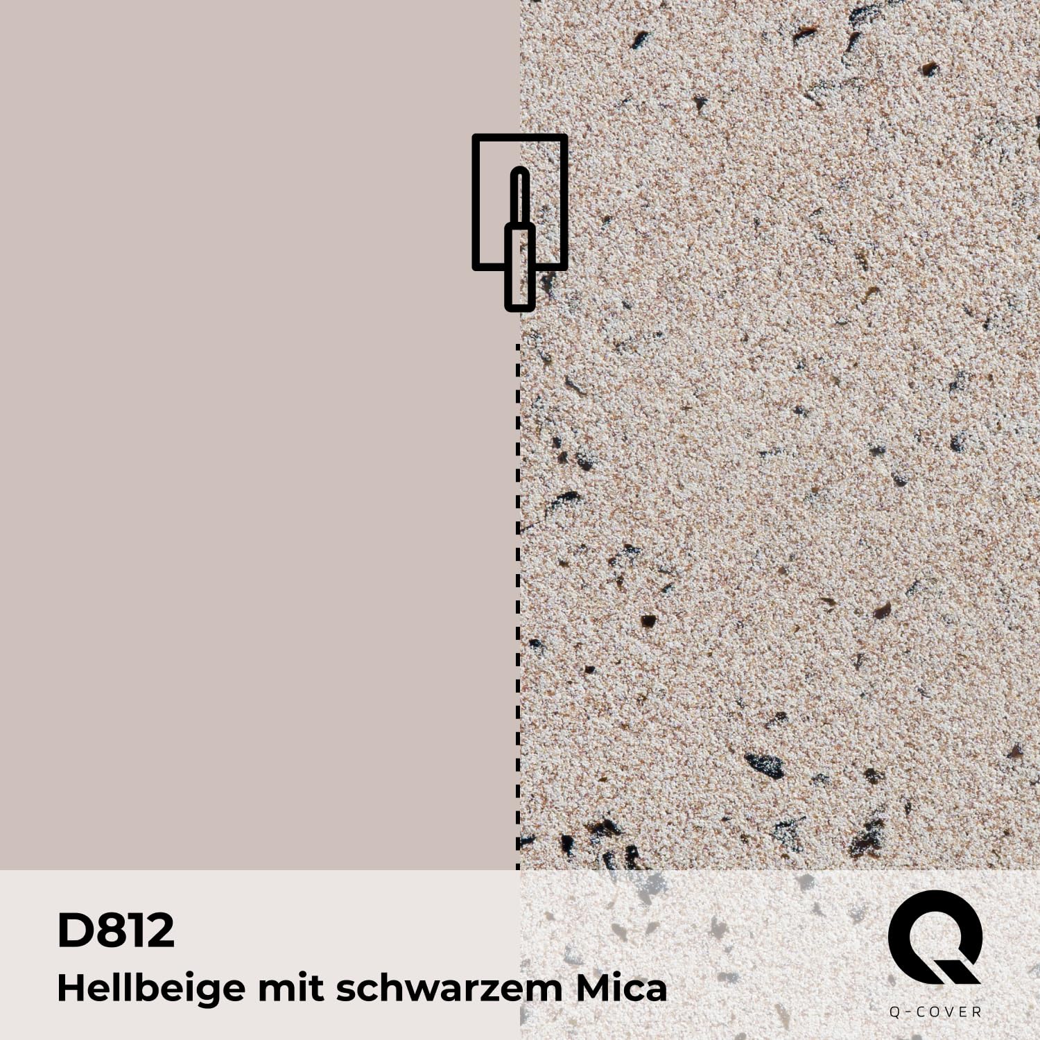 Quarzgrund für Dekorativer Putz mit Mica Hellbeige D812 7,5KG | Acrylatdispersion Grundiermittel Innen & Außen für Wände und Decken Grundierung Schutz Mosaikputz ca. 0,3-0,4 KG/m2
